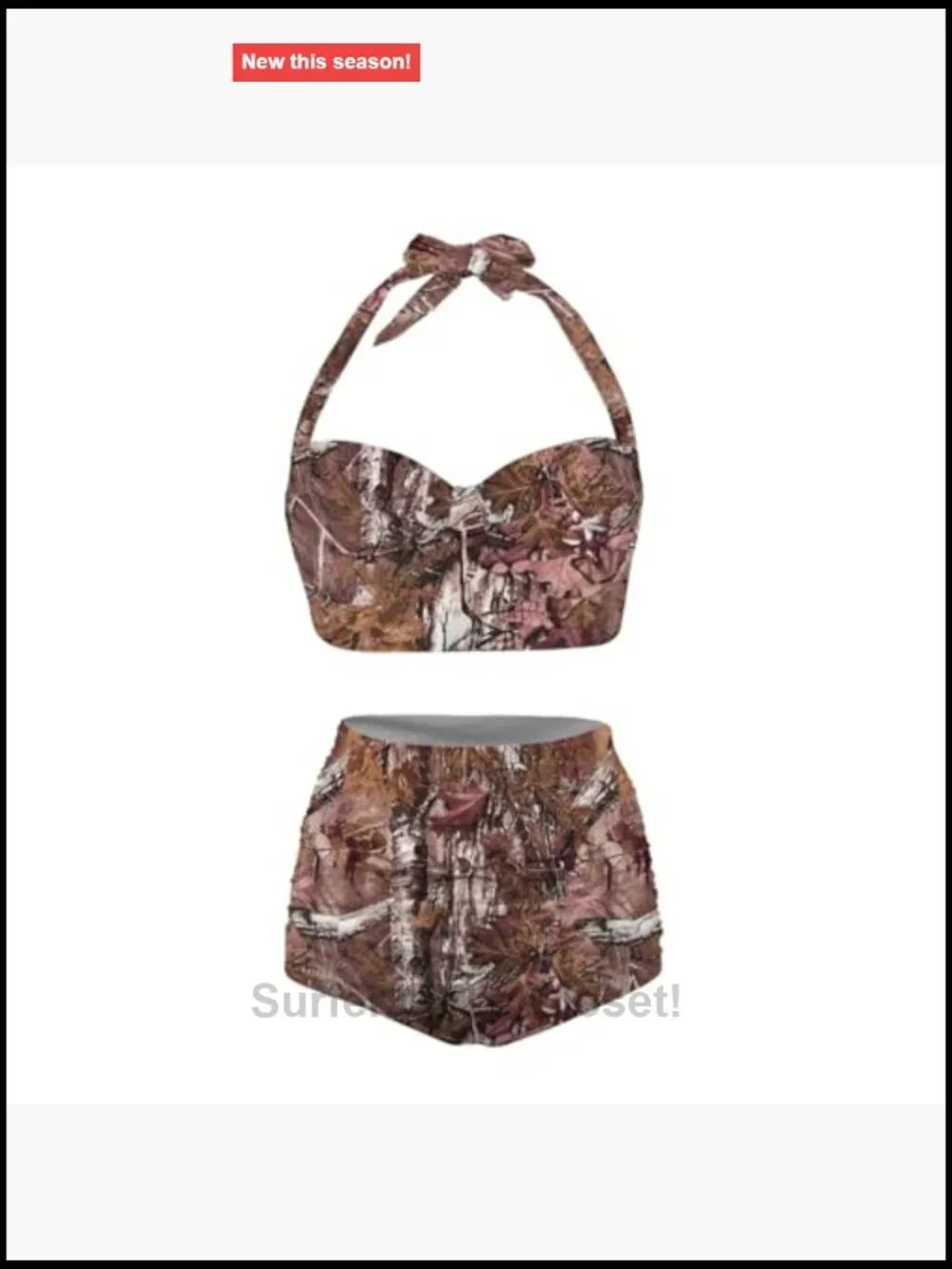 Two Piece Bikini Set High Waist Tummy Control Push Up Ruched Ruffle